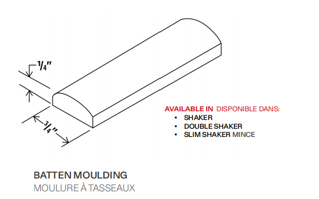 Moulure à Tasseaux Shaker Blanc