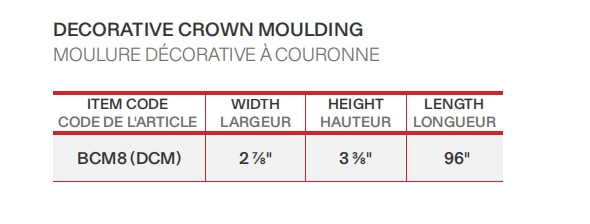 Moulure de couronne décorative Shaker Blanc