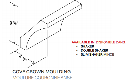 Moulure de couronne Shaker Blanc