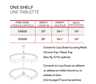 Corner cabinet tray, Glossy White