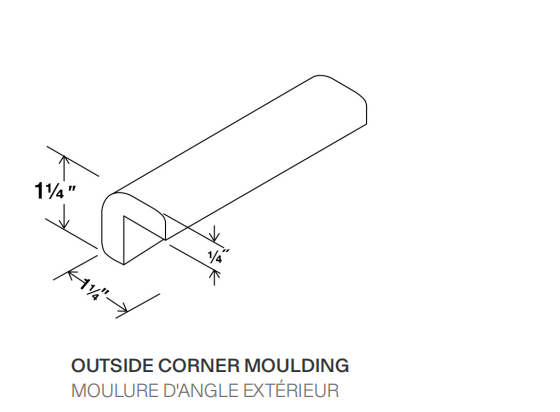Glossy White Exterior Corner Molding