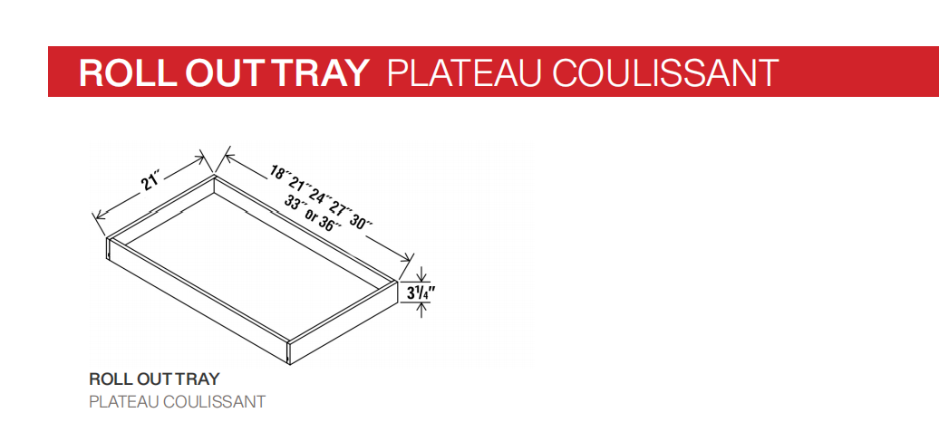 Glossy White Drop-Down Tray