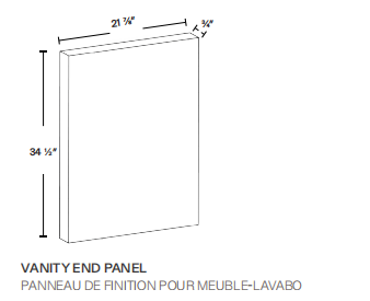 Glossy White Bathroom Vanity Panel