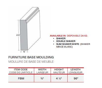 furniture base moulding