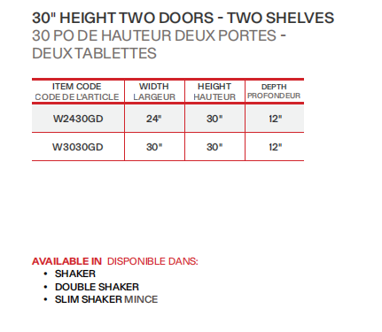 Upper cabinet with glass doors, two Wood Grey doors
