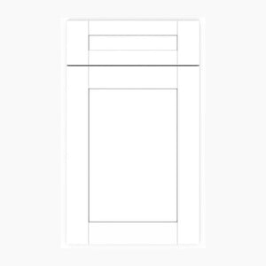 Armoire de cuisine du bas en Mélamine Pure Shaker, Spong White