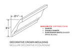 Moulure de couronne décorative Shaker Blanc